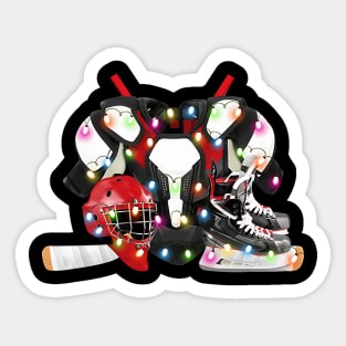 Christmas ice hockey outfit Happy Hockeydays Sport Sticker